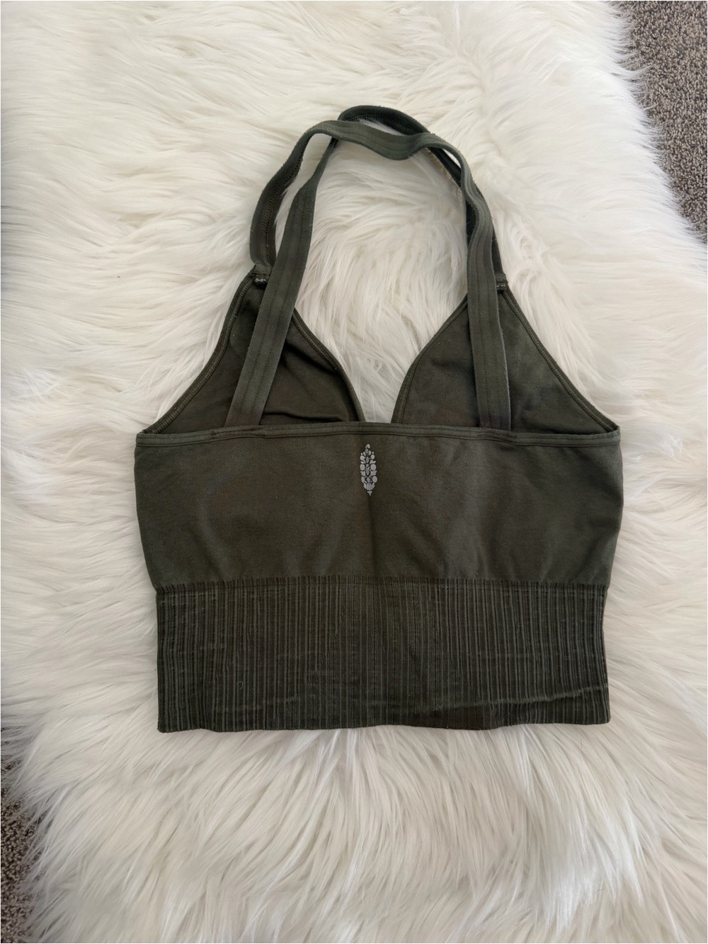 FP Movement by Free People Olive Green Crossback Ribbed Sports Bra - Picture 6 of 8